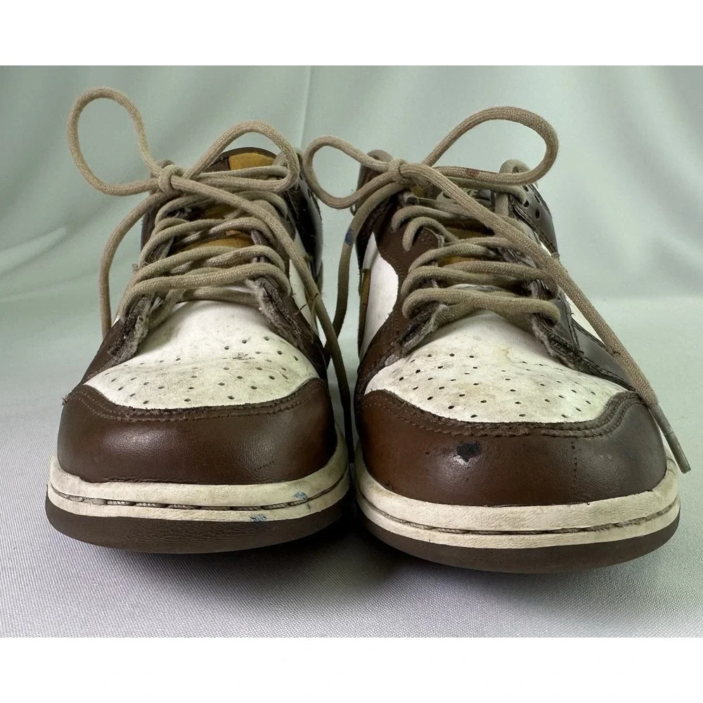 Nike GS Dunk Low Plaid Brown‎ Sail Youth  FV3653-191 Size 6Y EUC